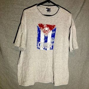 Gray Optima Prime Cuba 🇨🇺 Graphic Short Sleeve T-shirt Mens Size XL